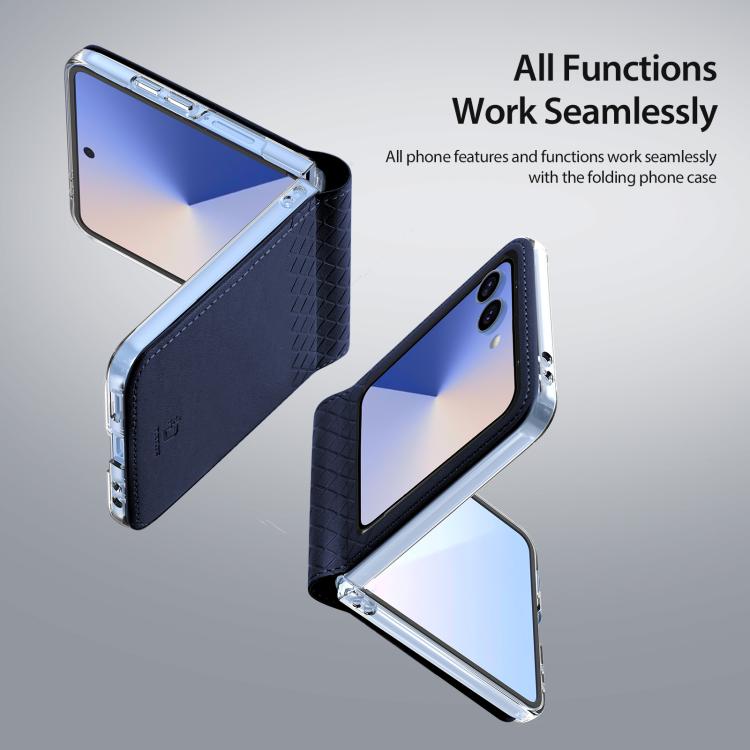 For Samsung Galaxy Z Flip7 5G DUX DUCIS Bril Series PU + TPU Phone Case(Blue) - Galaxy Z Flip7 5G Cases by DUX DUCIS | Online Shopping UK | buy2fix