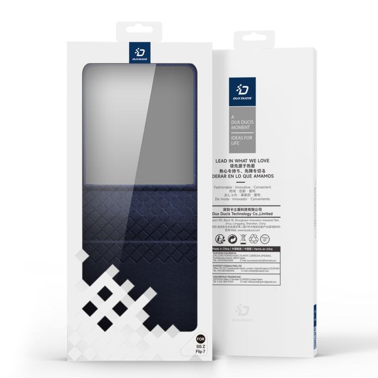 For Samsung Galaxy Z Flip7 5G DUX DUCIS Bril Series PU + TPU Phone Case(Blue) - Galaxy Z Flip7 5G Cases by DUX DUCIS | Online Shopping UK | buy2fix