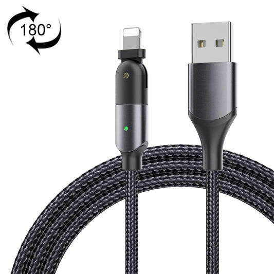 FXCL-WY0G 2.4A USB to 8 Pin 180 Degree Rotating Elbow Charging Cable, Length:1.2m(Grey) by buy2fix