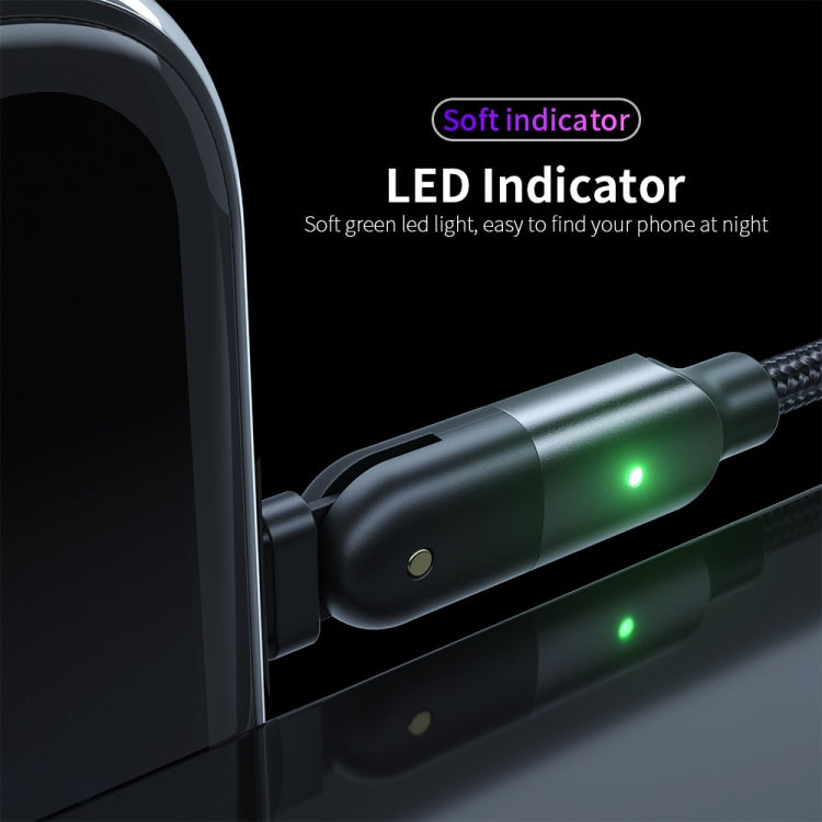 FXCL-WY09 2.4A USB to 8 Pin 180 Degree Rotating Elbow Charging Cable, Length:1.2m(Red) by buy2fix