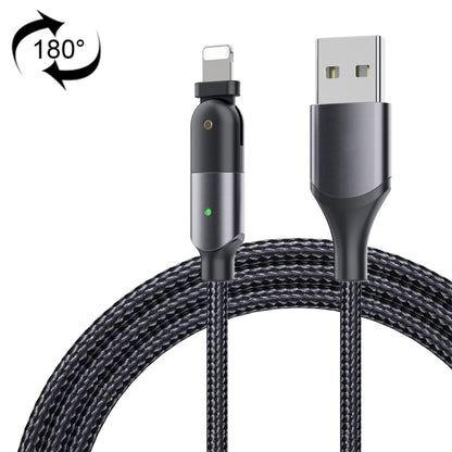 FXCL-WYA0G 2.4A USB to 8 Pin 180 Degree Rotating Elbow Charging Cable, Length:2m(Grey) by buy2fix