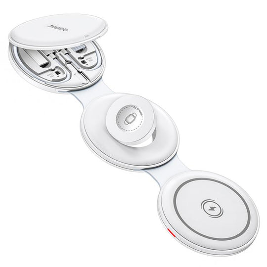 Yesido DS29 5 in 1 Foldable Wireless Charger for Phone / Watch / Earphone(White)