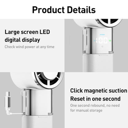 MF119 High Speed ??Ice Compress Handheld Fan with Retractable Cord(Black) - Electric Fans by buy2fix | Online Shopping UK | buy2fix