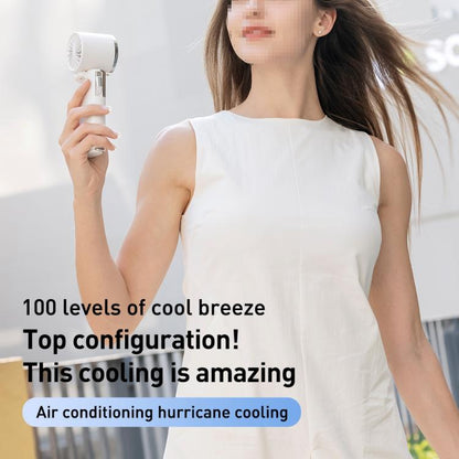 MF119 High Speed ??Ice Compress Handheld Fan with Retractable Cord(Black) - Electric Fans by buy2fix | Online Shopping UK | buy2fix
