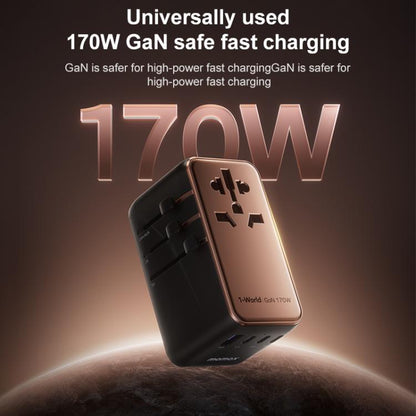 MOMAX UA17 1-World PD170W GaN Global Travel Fast Charging Socket - Plug Adaptor by MOMAX | Online Shopping UK | buy2fix