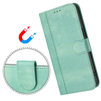 For Google Pixel 9 Pro XL / Pixel 10 Pro XL Line Splicing Buckle Retro Leather Phone Case(Mint Green) - Google Cases by buy2fix | Online Shopping UK | buy2fix