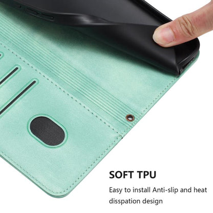 For Google Pixel 9 Pro XL / Pixel 10 Pro XL Line Splicing Buckle Retro Leather Phone Case(Mint Green) - Google Cases by buy2fix | Online Shopping UK | buy2fix