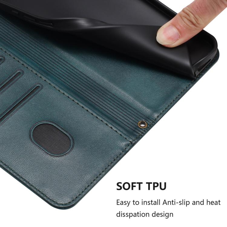 For Google Pixel 9 Pro XL / Pixel 10 Pro XL Line Splicing Buckle Retro Leather Phone Case(Dark Green) - Google Cases by buy2fix | Online Shopping UK | buy2fix