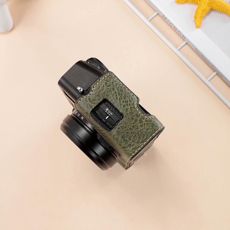 For FUJIFILM X100VI Buffalo Texture PU Leather Camera Half Case Base(Coffee) - Half Case by buy2fix | Online Shopping UK | buy2fix