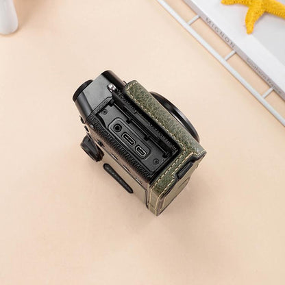 For FUJIFILM X100VI Buffalo Texture PU Leather Camera Half Case Base(Black) - Half Case by buy2fix | Online Shopping UK | buy2fix