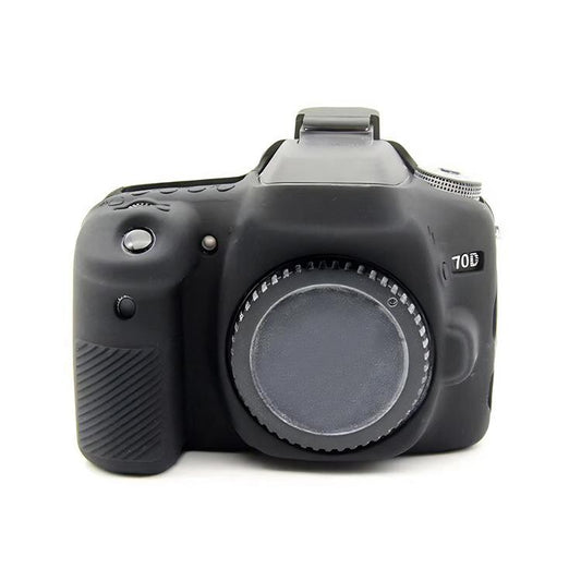 For Canon EOS 70D Soft Silicone Protective Case(Black) - Protective Case by buy2fix | Online Shopping UK | buy2fix
