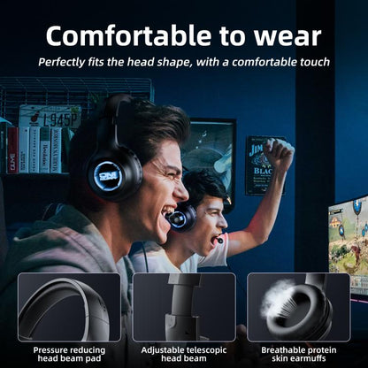 ONIKUMA X36 Abyss Lamp Effect 40mm Custom Drive Unit Game Headphones(Black) - Multimedia Headset by ONIKUMA | Online Shopping UK | buy2fix