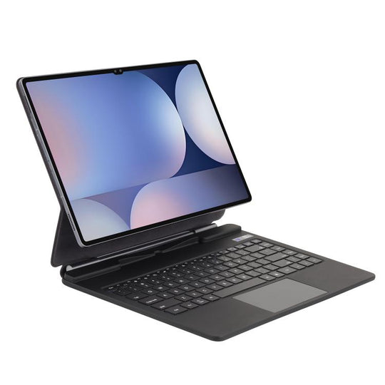 For Samsung Galaxy Tab S10 Ultra / S9 Ultra / S8 Ultra P910 Magnetic Bluetooth Keyboard Leather Tablet Case(Black)