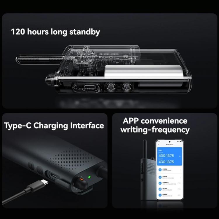 Original Xiaomi Walkie Talkie 3 Chat Version Support 1-5km Intercom Distance, APP Writing Frequency(Black) - Handheld Walkie Talkie by Xiaomi | Online Shopping UK | buy2fix