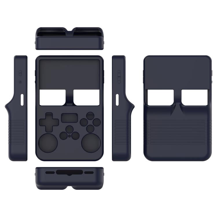 For ANBERNIC R36S Silicone Handheld Game Console Protective Case(Dark Blue) - Cases by buy2fix | Online Shopping UK | buy2fix