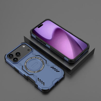 For iPhone 17 Pro Max Butterfly Armor MagSafe Magnetic Ring Shockproof Phone Case(Blue) - iPhone 17 Pro Max Cases by buy2fix | Online Shopping UK | buy2fix
