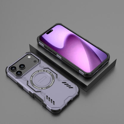 For iPhone 17 Pro Max Butterfly Armor MagSafe Magnetic Ring Shockproof Phone Case(Purple) - iPhone 17 Pro Max Cases by buy2fix | Online Shopping UK | buy2fix