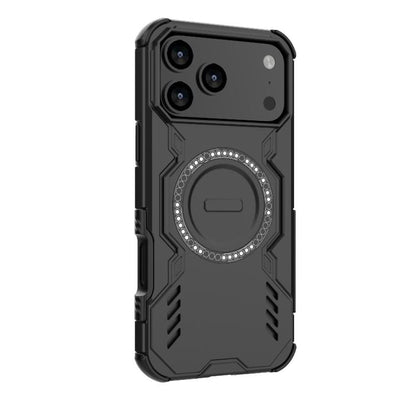 For iPhone 17 Pro Max Butterfly Armor MagSafe Magnetic Ring Shockproof Phone Case(Black) - iPhone 17 Pro Max Cases by buy2fix | Online Shopping UK | buy2fix