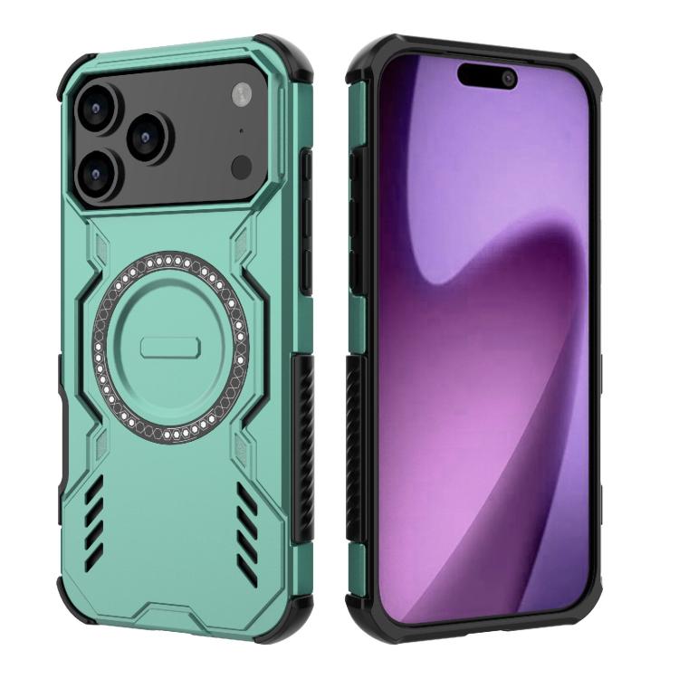 For iPhone 17 Pro Max Butterfly Armor MagSafe Magnetic Ring Shockproof Phone Case(Light Green) - iPhone 17 Pro Max Cases by buy2fix | Online Shopping UK | buy2fix