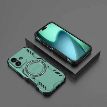 For iPhone 17 Butterfly Armor MagSafe Magnetic Ring Shockproof Phone Case(Light Green) - iPhone 17 Cases by buy2fix | Online Shopping UK | buy2fix
