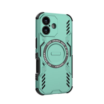 For iPhone 17 Butterfly Armor MagSafe Magnetic Ring Shockproof Phone Case(Light Green) - iPhone 17 Cases by buy2fix | Online Shopping UK | buy2fix
