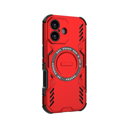 For iPhone 17 Butterfly Armor MagSafe Magnetic Ring Shockproof Phone Case(Red) - iPhone 17 Cases by buy2fix | Online Shopping UK | buy2fix