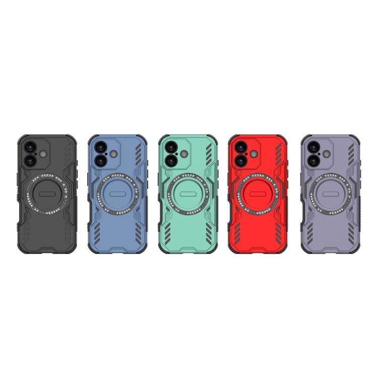 For iPhone 17 Butterfly Armor MagSafe Magnetic Ring Shockproof Phone Case(Red) - iPhone 17 Cases by buy2fix | Online Shopping UK | buy2fix