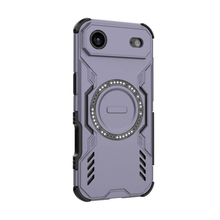 For iPhone Air Butterfly Armor MagSafe Magnetic Ring Shockproof Phone Case(Purple) - iPhone Air Cases by buy2fix | Online Shopping UK | buy2fix