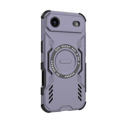 For iPhone Air Butterfly Armor MagSafe Magnetic Ring Shockproof Phone Case(Purple) - iPhone Air Cases by buy2fix | Online Shopping UK | buy2fix