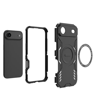 For iPhone Air Butterfly Armor MagSafe Magnetic Ring Shockproof Phone Case(Purple) - iPhone Air Cases by buy2fix | Online Shopping UK | buy2fix