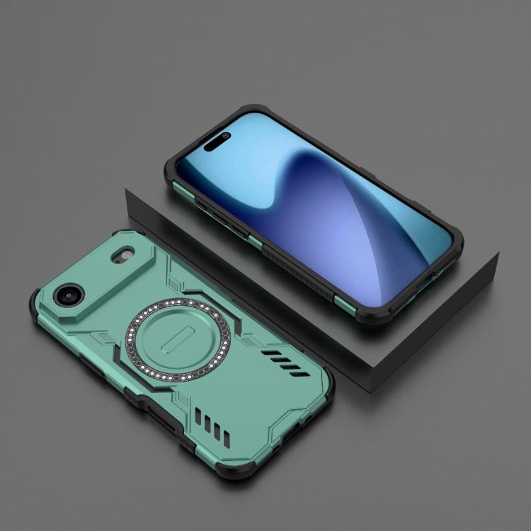 For iPhone Air Butterfly Armor MagSafe Magnetic Ring Shockproof Phone Case(Light Green) - iPhone Air Cases by buy2fix | Online Shopping UK | buy2fix