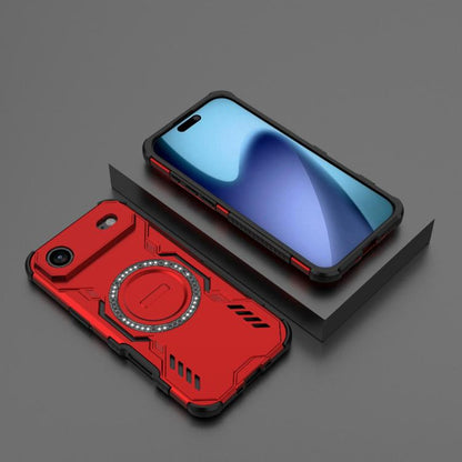 For iPhone Air Butterfly Armor MagSafe Magnetic Ring Shockproof Phone Case(Red) - iPhone Air Cases by buy2fix | Online Shopping UK | buy2fix