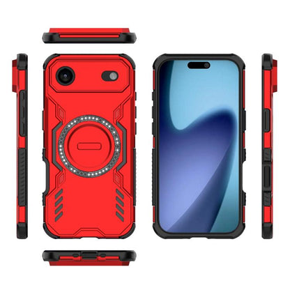 For iPhone Air Butterfly Armor MagSafe Magnetic Ring Shockproof Phone Case(Red) - iPhone Air Cases by buy2fix | Online Shopping UK | buy2fix