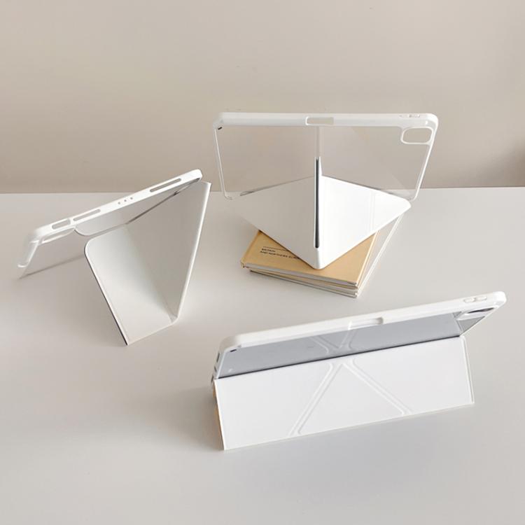 For iPad Air 11 2025 / 2024 Rainbow Gradient Y-Fold Holder Leather Tablet Case(Gradient Purple) - iPad Air 11 2025 / 2024 Cases by buy2fix | Online Shopping UK | buy2fix