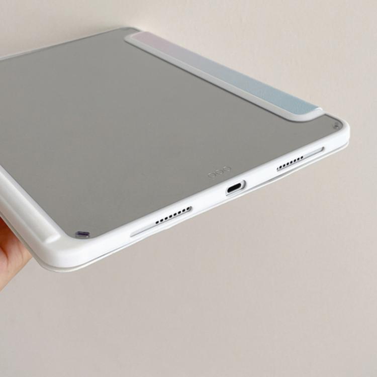 For iPad Air 13 2025 / 2024 / Pro 12.9 Rainbow Gradient Y-Fold Holder Leather Tablet Case(Gradient Yellow) - iPad Air 13 2025 / 2024 Cases by buy2fix | Online Shopping UK | buy2fix