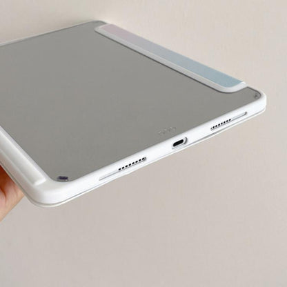 For iPad Air 11 2025 / 2024 Rainbow Gradient Y-Fold Holder Leather Tablet Case(Gradient Purple) - iPad Air 11 2025 / 2024 Cases by buy2fix | Online Shopping UK | buy2fix