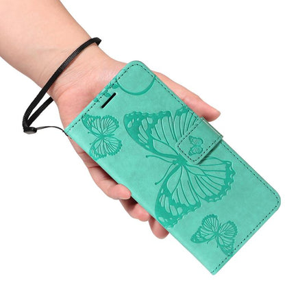 For Google Pixel 10 Pro XL Global 3D Butterfly Embossed Pattern Flip Leather Phone Case(Green) - Google Cases by buy2fix | Online Shopping UK | buy2fix