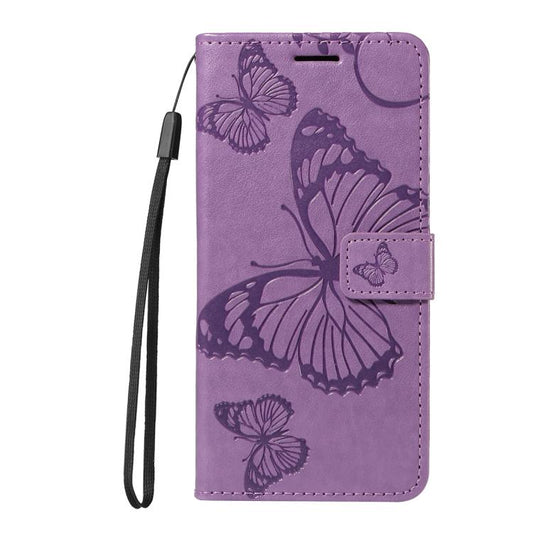 For Google Pixel 10 Pro XL Global 3D Butterfly Embossed Pattern Flip Leather Phone Case(Purple) - Google Cases by buy2fix | Online Shopping UK | buy2fix