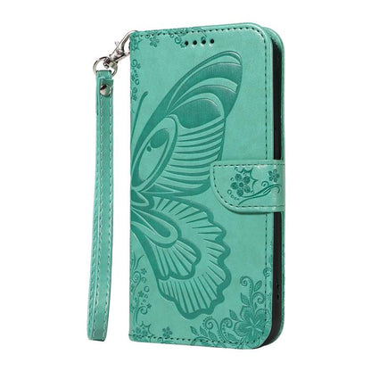 For Google Pixel 10 Pro XL 5G Global Swallowtail Butterfly Embossed Leather Phone Case(Green) - Google Cases by buy2fix | Online Shopping UK | buy2fix