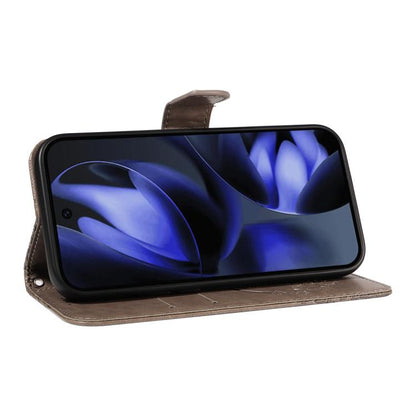 For Google Pixel 10 5G / 10 Pro 5G Global Swallowtail Butterfly Embossed Leather Phone Case(Grey) - Google Cases by buy2fix | Online Shopping UK | buy2fix