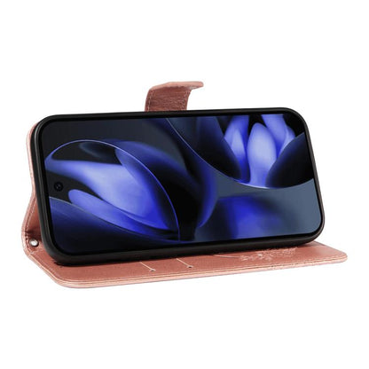 For Google Pixel 10 5G / 10 Pro 5G Global Swallowtail Butterfly Embossed Leather Phone Case(Rose Gold) - Google Cases by buy2fix | Online Shopping UK | buy2fix