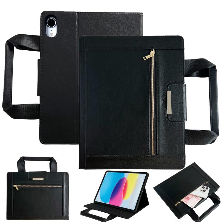 For iPad 2025 / 2022 Zipper Handle Retro Smart Leather Tablet Case(Black) - iPad 2025 / 2022 Cases by buy2fix | Online Shopping UK | buy2fix