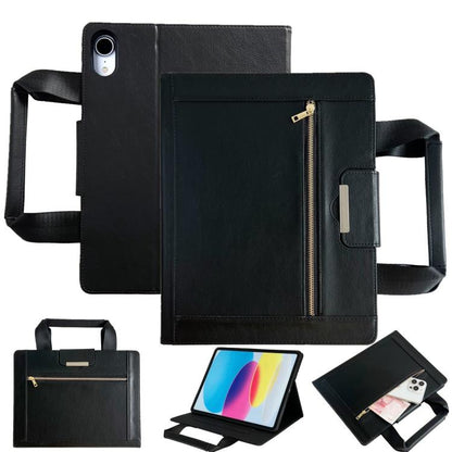 For iPad 2025 / 2022 Zipper Handle Retro Smart Leather Tablet Case(Black) - iPad 2025 / 2022 Cases by buy2fix | Online Shopping UK | buy2fix