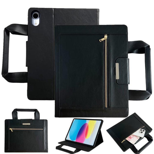 For iPad 2025 / 2022 Zipper Handle Retro Smart Leather Tablet Case(Black) - iPad 2025 / 2022 Cases by buy2fix | Online Shopping UK | buy2fix