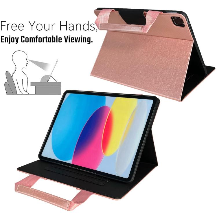 For iPad 2025 / 2022 Zipper Handle Retro Smart Leather Tablet Case(Rose Gold) - iPad 2025 / 2022 Cases by buy2fix | Online Shopping UK | buy2fix