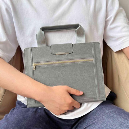 For iPad Air 11 2025 / 2024 Zipper Handle Retro Smart Leather Tablet Case(Grey) - iPad Air 11 2025 / 2024 Cases by buy2fix | Online Shopping UK | buy2fix