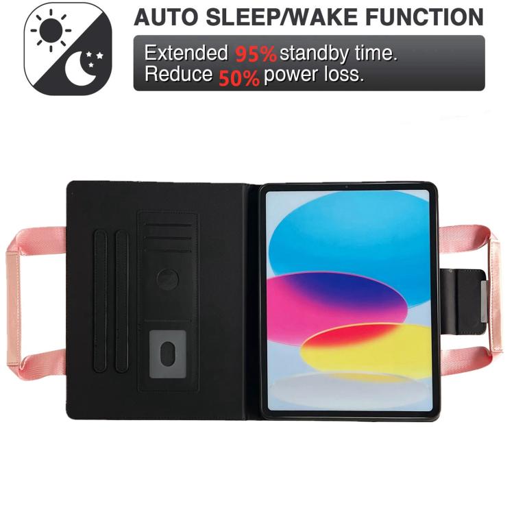 For iPad Air 11 2025 / 2024 Zipper Handle Retro Smart Leather Tablet Case(Rose Gold) - iPad Air 11 2025 / 2024 Cases by buy2fix | Online Shopping UK | buy2fix