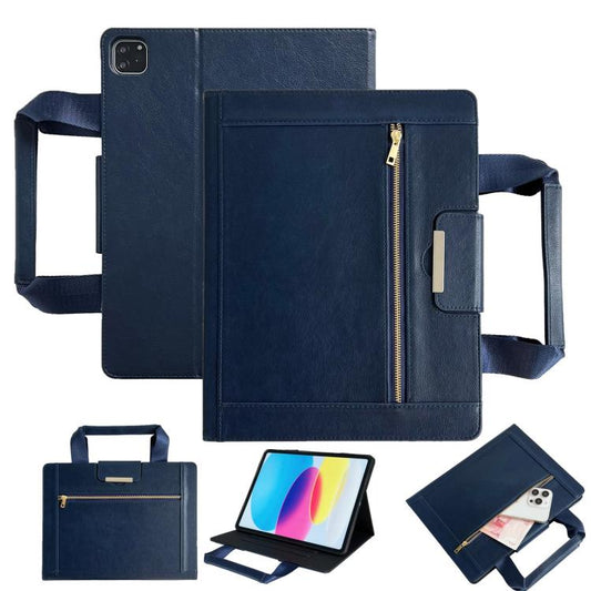 For iPad Air 13 2025 / 2024 / Pro 12.9 Zipper Handle Retro Smart Leather Tablet Case(Royal Blue) - iPad Air 13 2025 / 2024 Cases by buy2fix | Online Shopping UK | buy2fix