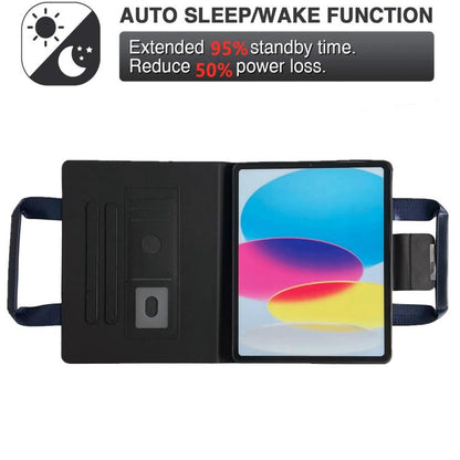 For iPad Air 13 2025 / 2024 / Pro 12.9 Zipper Handle Retro Smart Leather Tablet Case(Royal Blue) - iPad Air 13 2025 / 2024 Cases by buy2fix | Online Shopping UK | buy2fix