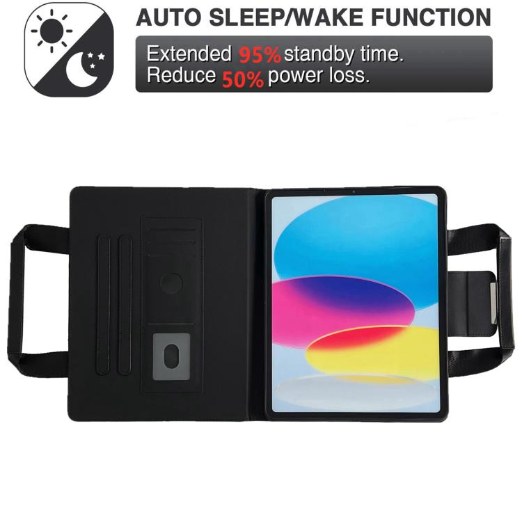 For iPad Air 13 2025 / 2024 / Pro 12.9 Zipper Handle Retro Smart Leather Tablet Case(Black) - iPad Air 13 2025 / 2024 Cases by buy2fix | Online Shopping UK | buy2fix